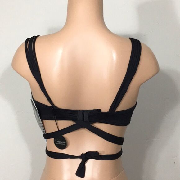New. COCO REEF adjustable multi-way black Strappy bikini top. 32/34-C - Picture 10 of 13